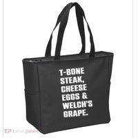 T Bone Steak Cheese Eggs And Welchs Grape Tote Bag thumb 2