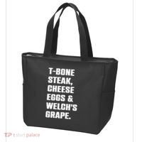 T Bone Steak Cheese Eggs And Welchs Grape Tote Bag thumb 3