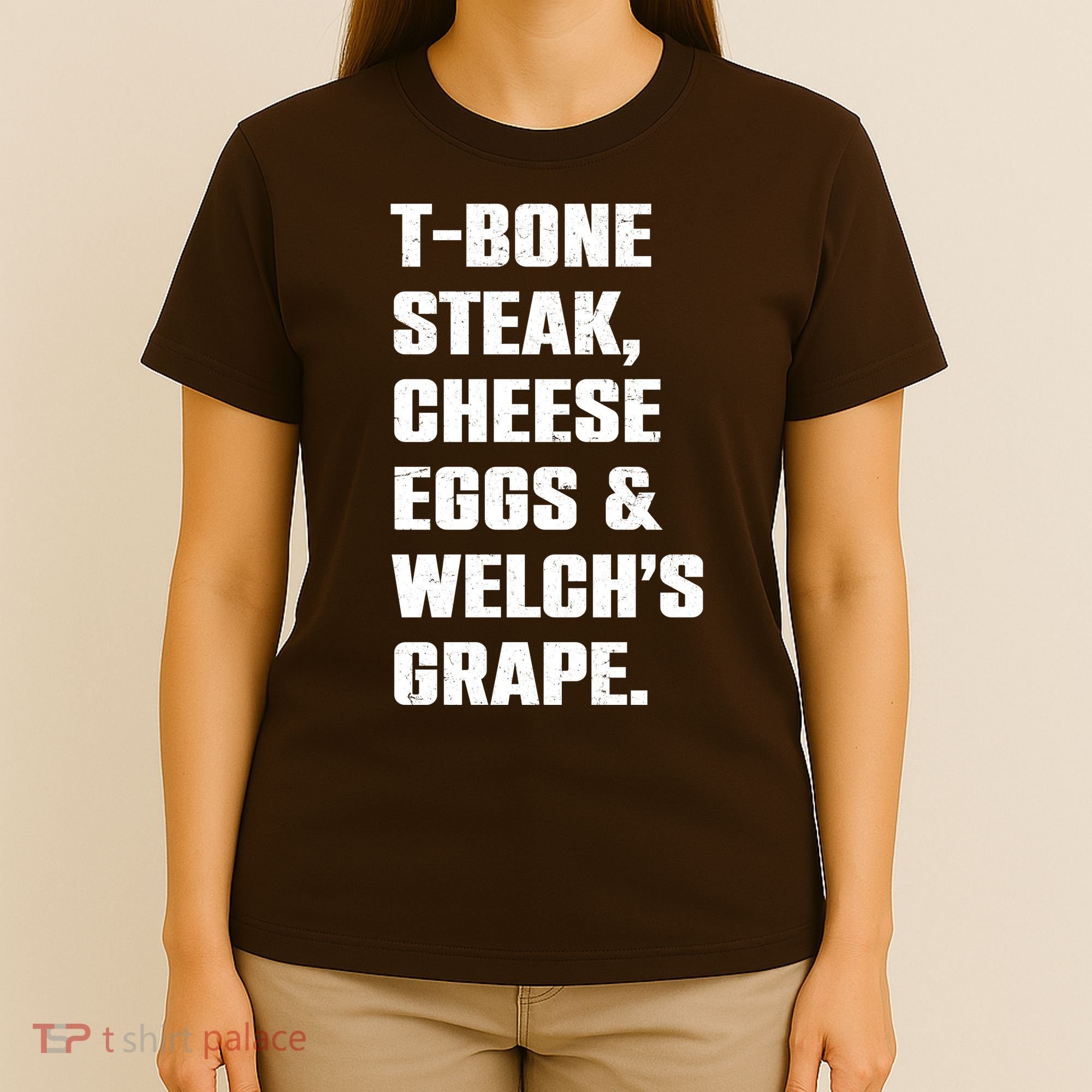 T Bone Steak Cheese Eggs And Welchs Grape T-Shirt