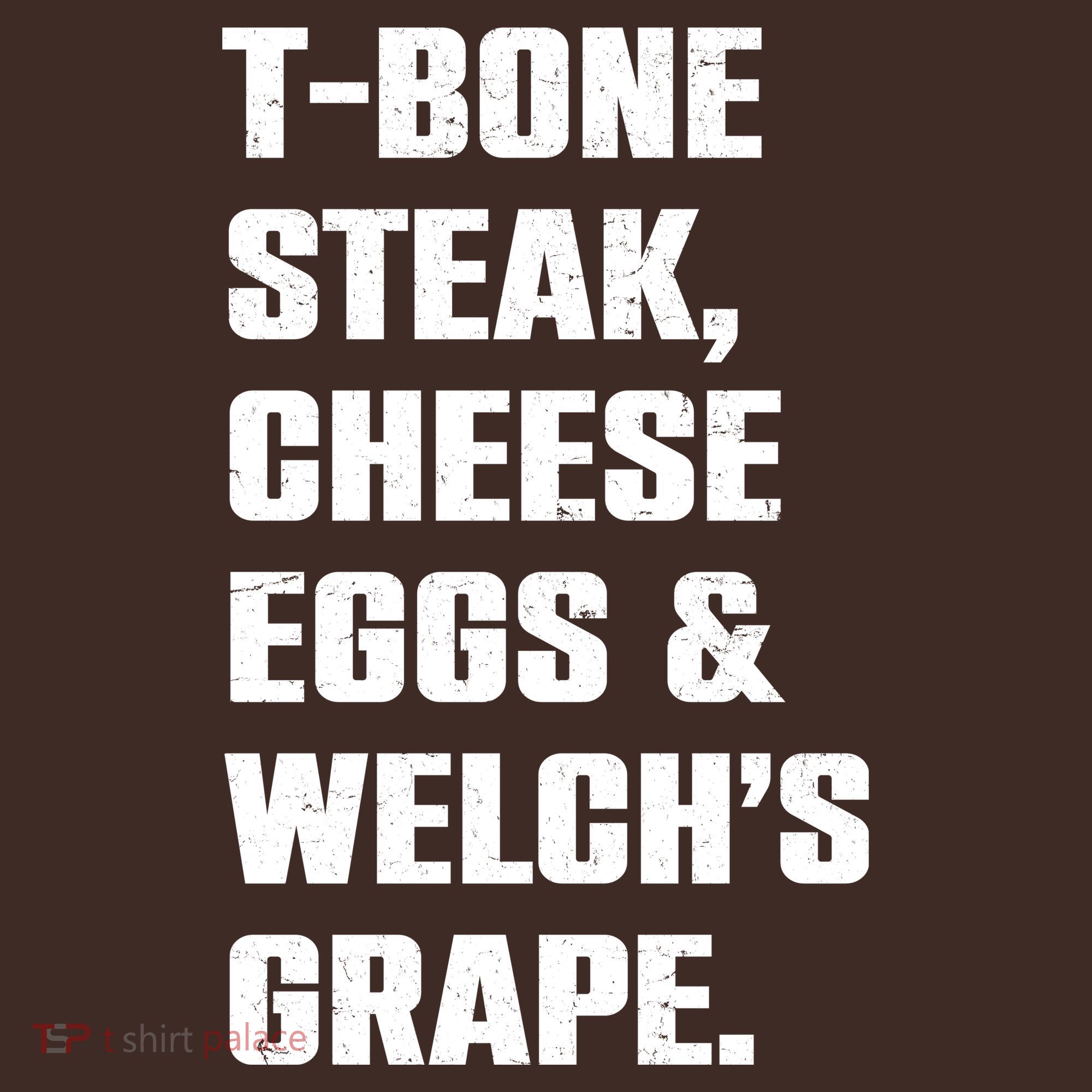 T Bone Steak Cheese Eggs And Welchs Grape Coaster