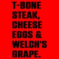 T Bone Steak Cheese Eggs And Welchs Grape Santa Hat thumb 1