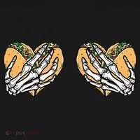Taco Boobs Skull hands Cinco De Mayo T-Shirt thumb 7