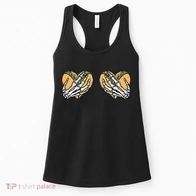 Taco Boobs Skull hands Cinco De Mayo Women's Tank Top