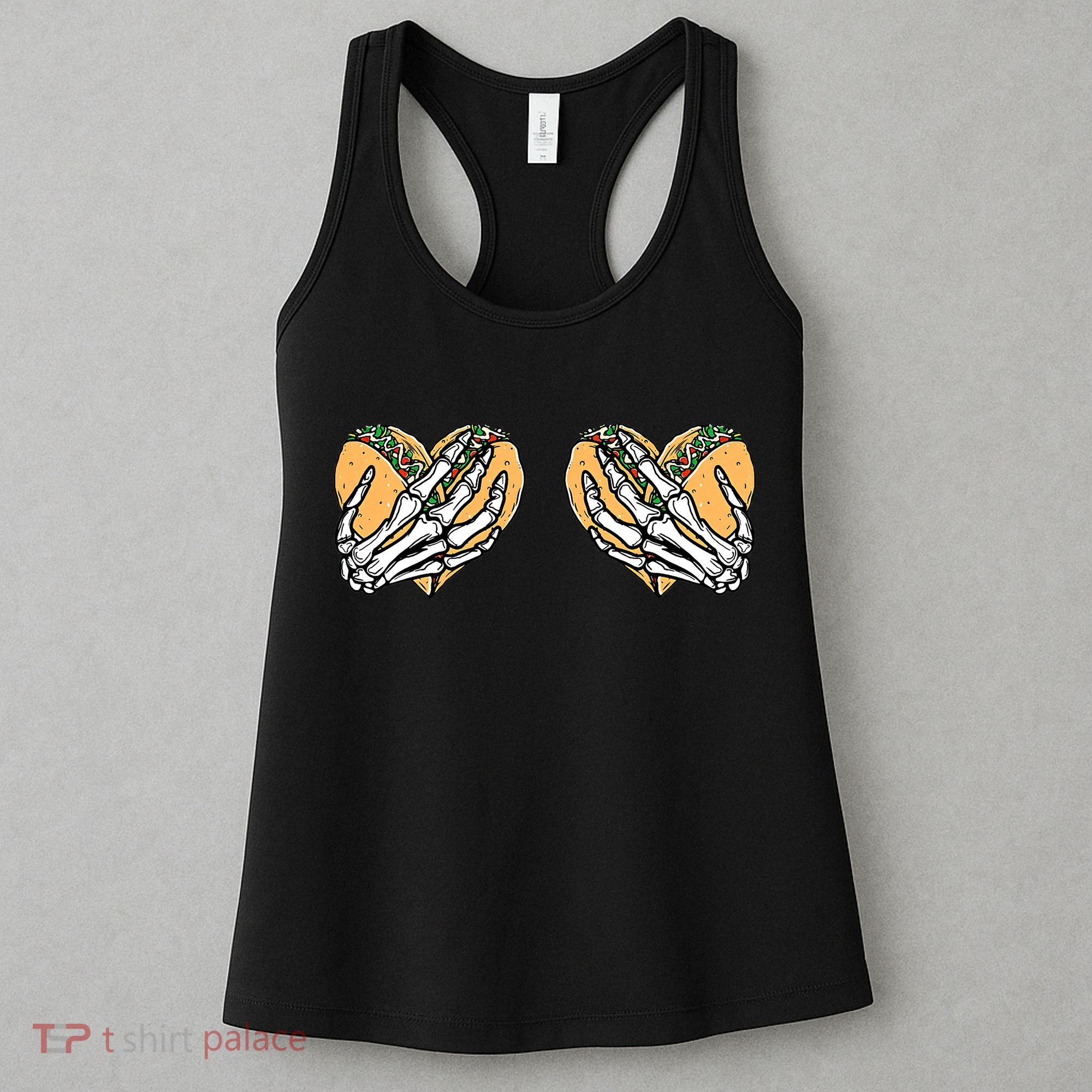 Taco Boobs Skull hands Cinco De Mayo Women's Tank Top