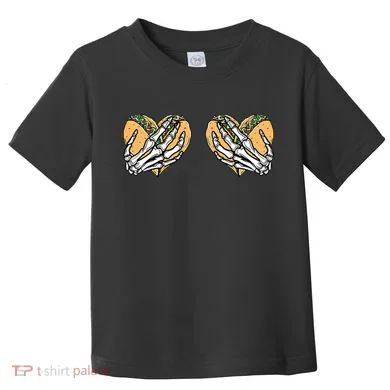 Taco Boobs Skull hands Cinco De Mayo Toddler T-Shirt