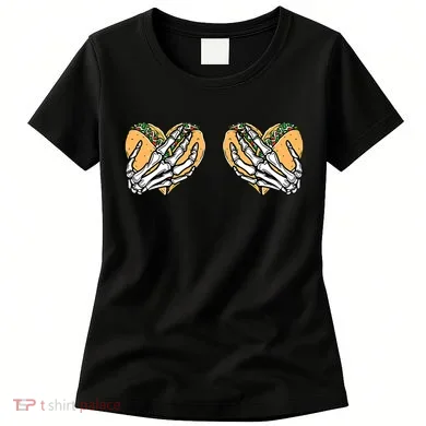 Taco Boobs Skull hands Cinco De Mayo Women's T-Shirt