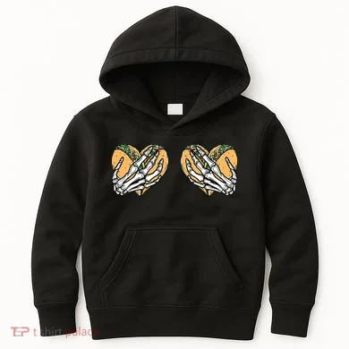 Taco Boobs Skull hands Cinco De Mayo Kids Hoodie
