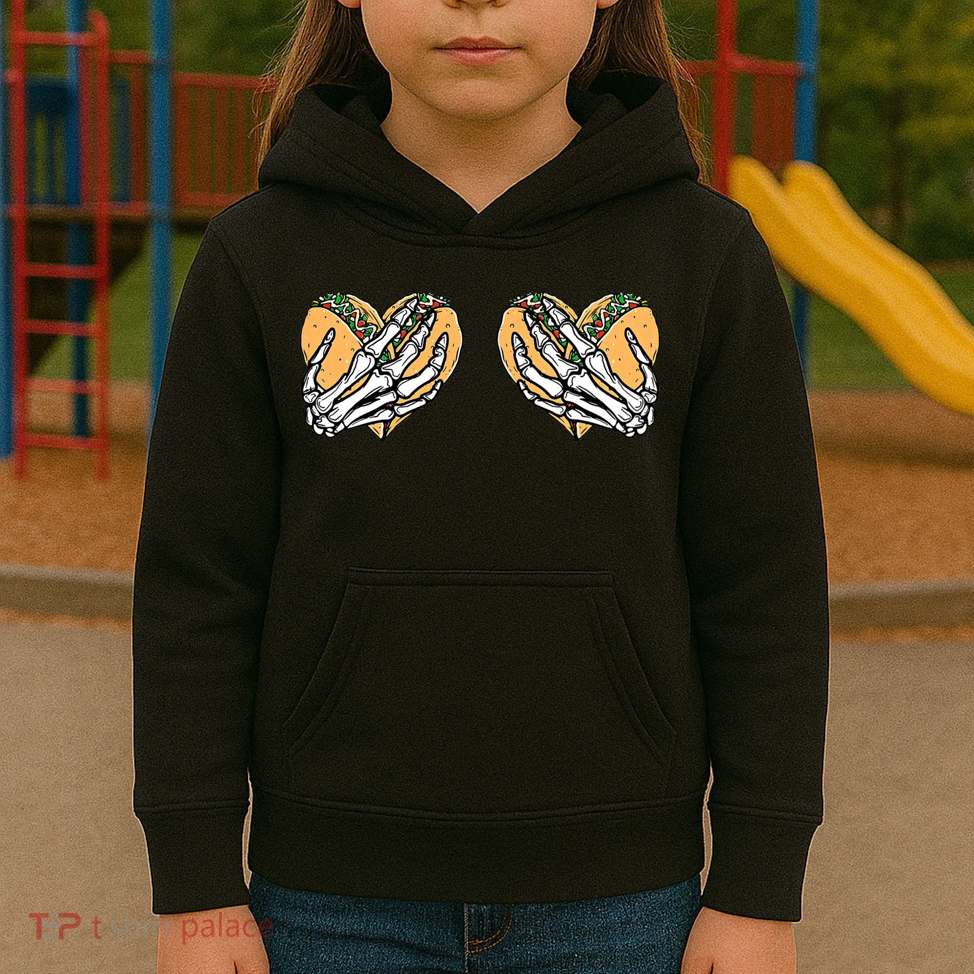 Taco Boobs Skull hands Cinco De Mayo Kids Hoodie