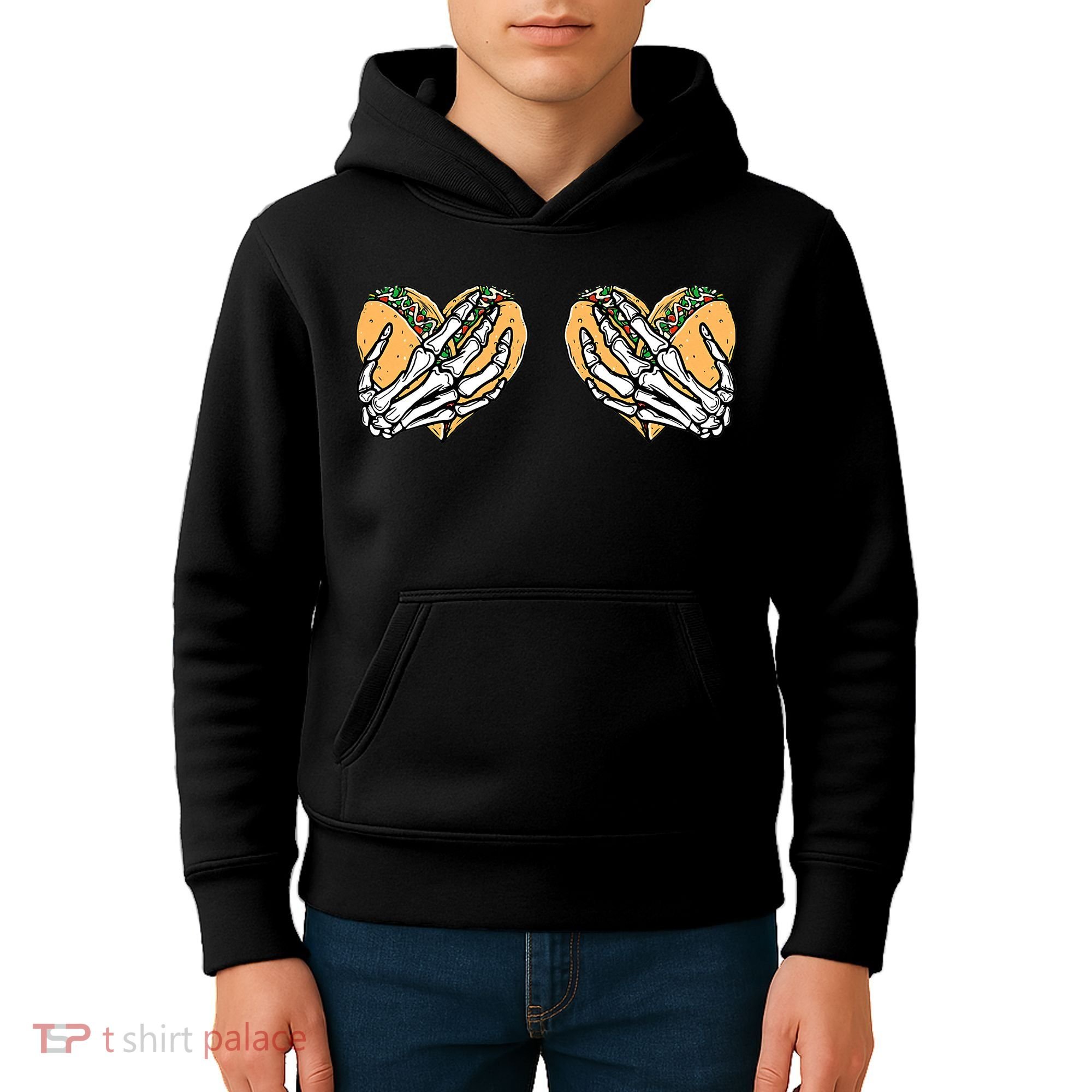 Taco Boobs Skull hands Cinco De Mayo Kids Hoodie