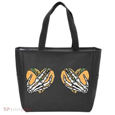 Taco Boobs Skull hands Cinco De Mayo Tote Bag