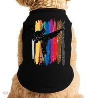 Taekwondo Belts Silhouette Distressed Martial Arts Gift Doggie Tank thumb 0