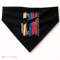 Taekwondo Belts Silhouette Distressed Martial Arts Gift USA-Made Doggie Bandana thumb 0