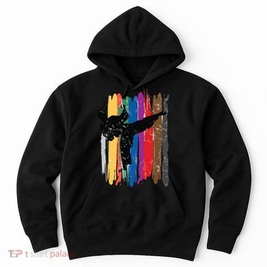 Taekwondo Belts Silhouette Distressed Martial Arts Gift Hoodie