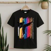 Taekwondo Belts Silhouette Distressed Martial Arts Gift T-Shirt thumb 2