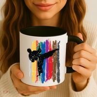 Taekwondo Belts Silhouette Distressed Martial Arts Gift Coffee Mug thumb 3