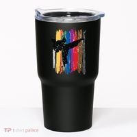 Taekwondo Belts Silhouette Distressed Martial Arts Gift Tumbler thumb 0