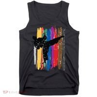 Taekwondo Belts Silhouette Distressed Martial Arts Gift Tank Top thumb 0