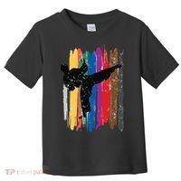 Taekwondo Belts Silhouette Distressed Martial Arts Gift Toddler T-Shirt thumb 0