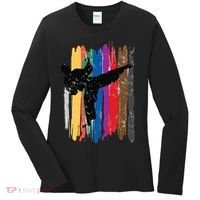 Taekwondo Belts Silhouette Distressed Martial Arts Gift Women's Long Sleeve Shirt thumb 0