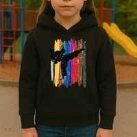 Taekwondo Belts Silhouette Distressed Martial Arts Gift Kids Hoodie thumb 3