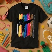 Taekwondo Belts Silhouette Distressed Martial Arts Gift Kids T-Shirt thumb 3