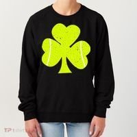 Tennis Ball St Patricks Day Shamrock Women's Sweatshirt thumb 0