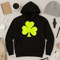 Tennis Ball St Patricks Day Shamrock Hoodie thumb 3