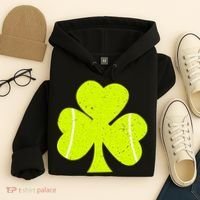 Tennis Ball St Patricks Day Shamrock Hoodie thumb 4