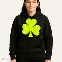 Tennis Ball St Patricks Day Shamrock Hoodie thumb 5