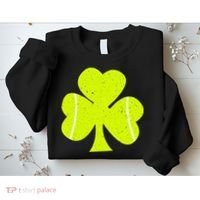 Tennis Ball St Patricks Day Shamrock Sweatshirt thumb 2