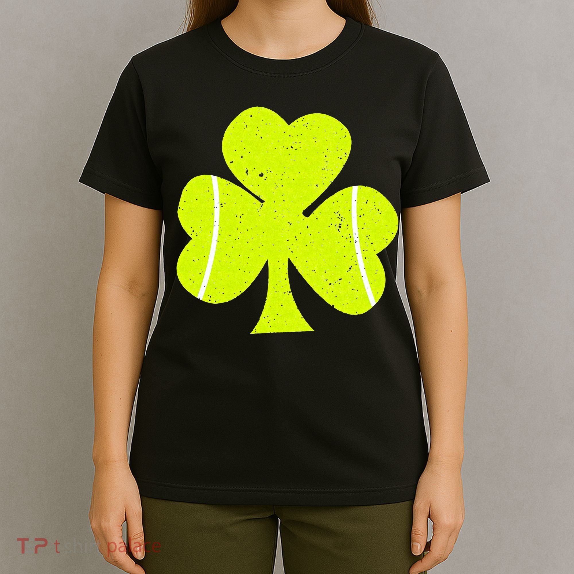Tennis Ball St Patricks Day Shamrock T-Shirt