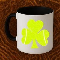 Tennis Ball St Patricks Day Shamrock Coffee Mug thumb 2