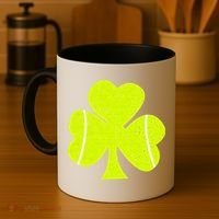 Tennis Ball St Patricks Day Shamrock Coffee Mug thumb 4