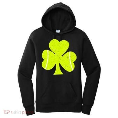 Tennis Ball St Patricks Day Shamrock Women's Hoodie