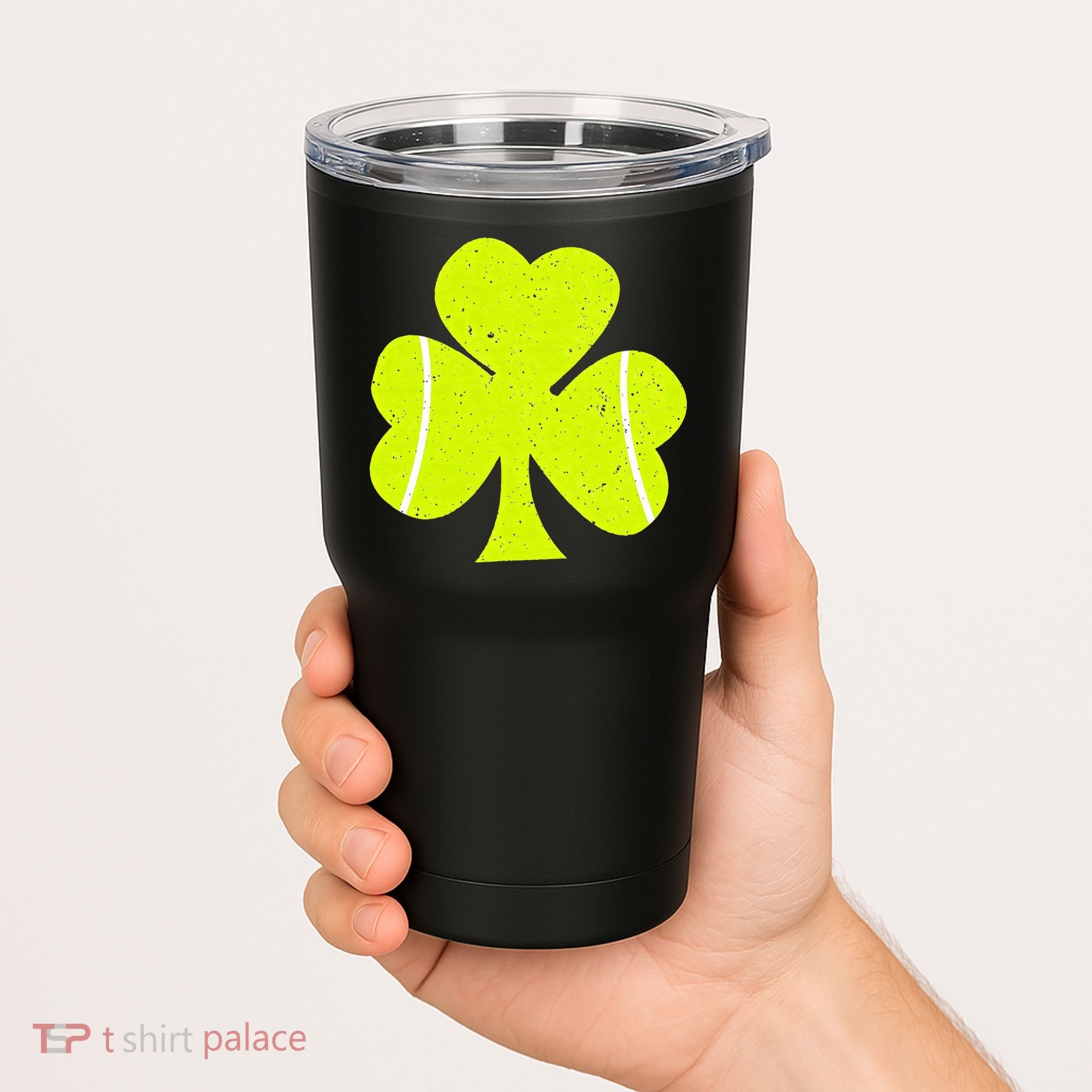 Tennis Ball St Patricks Day Shamrock Tumbler