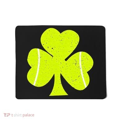 Tennis Ball St Patricks Day Shamrock Mousepad