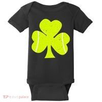 Tennis Ball St Patricks Day Shamrock Baby Bodysuit thumb 0