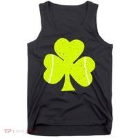 Tennis Ball St Patricks Day Shamrock Tank Top thumb 0