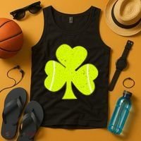 Tennis Ball St Patricks Day Shamrock Tank Top thumb 4