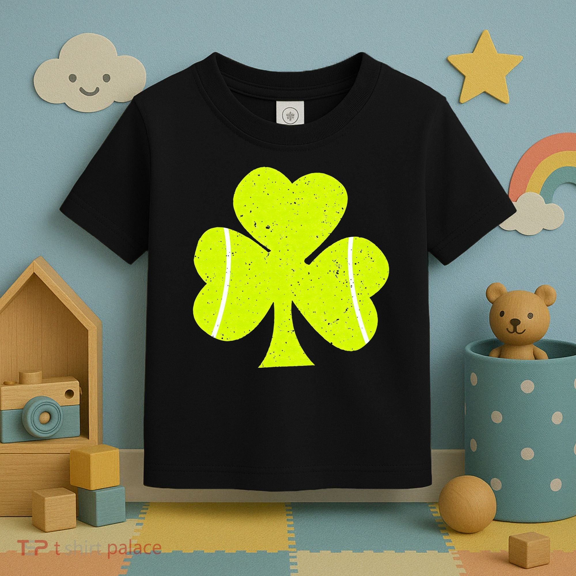 Tennis Ball St Patricks Day Shamrock Toddler T-Shirt
