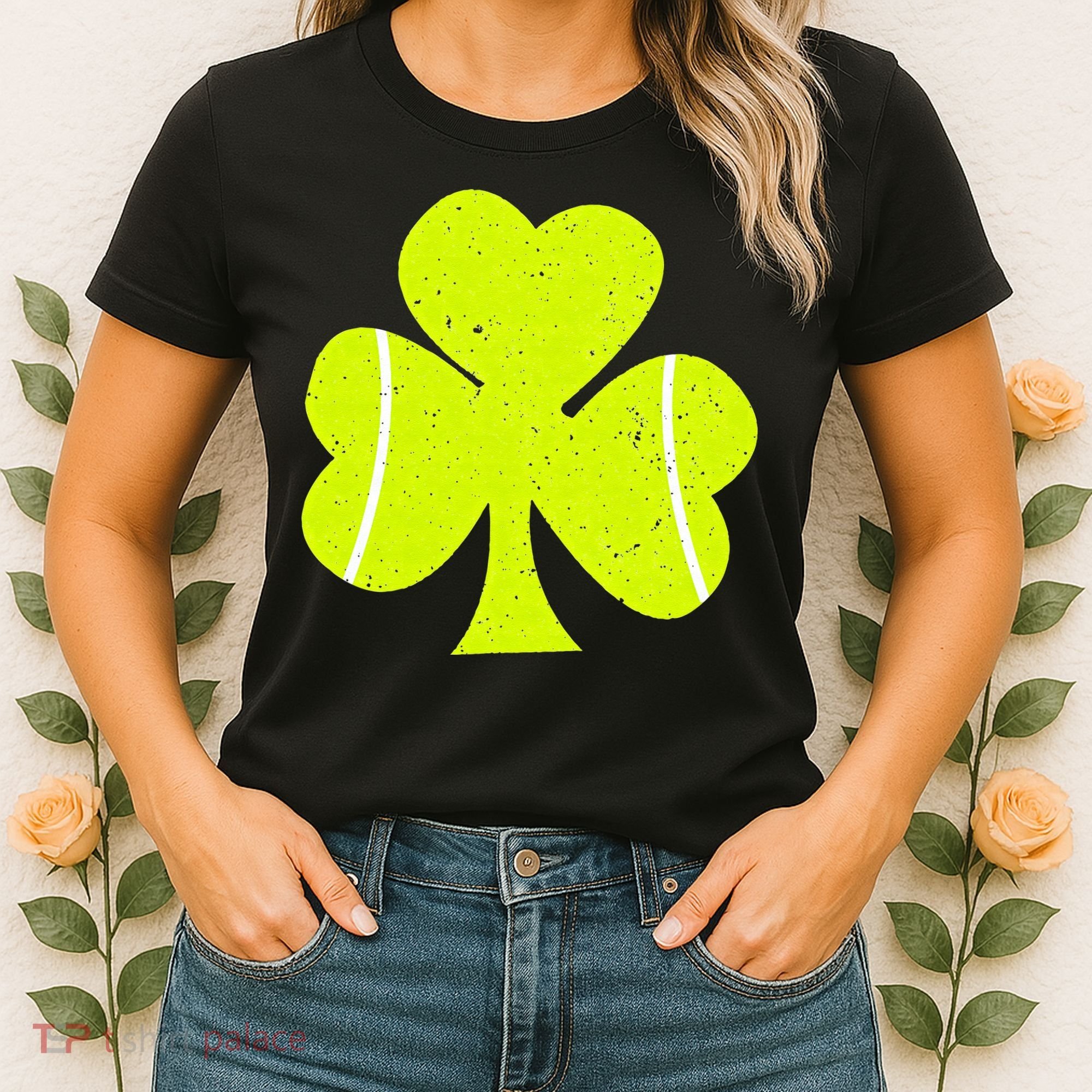Tennis Ball St Patricks Day Shamrock Women's T-Shirt