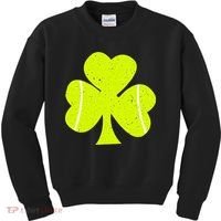 Tennis Ball St Patricks Day Shamrock Kids Sweatshirt thumb 0