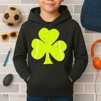 Tennis Ball St Patricks Day Shamrock Kids Hoodie thumb 2