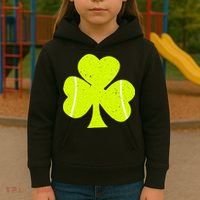 Tennis Ball St Patricks Day Shamrock Kids Hoodie thumb 3