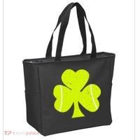Tennis Ball St Patricks Day Shamrock Tote Bag thumb 2