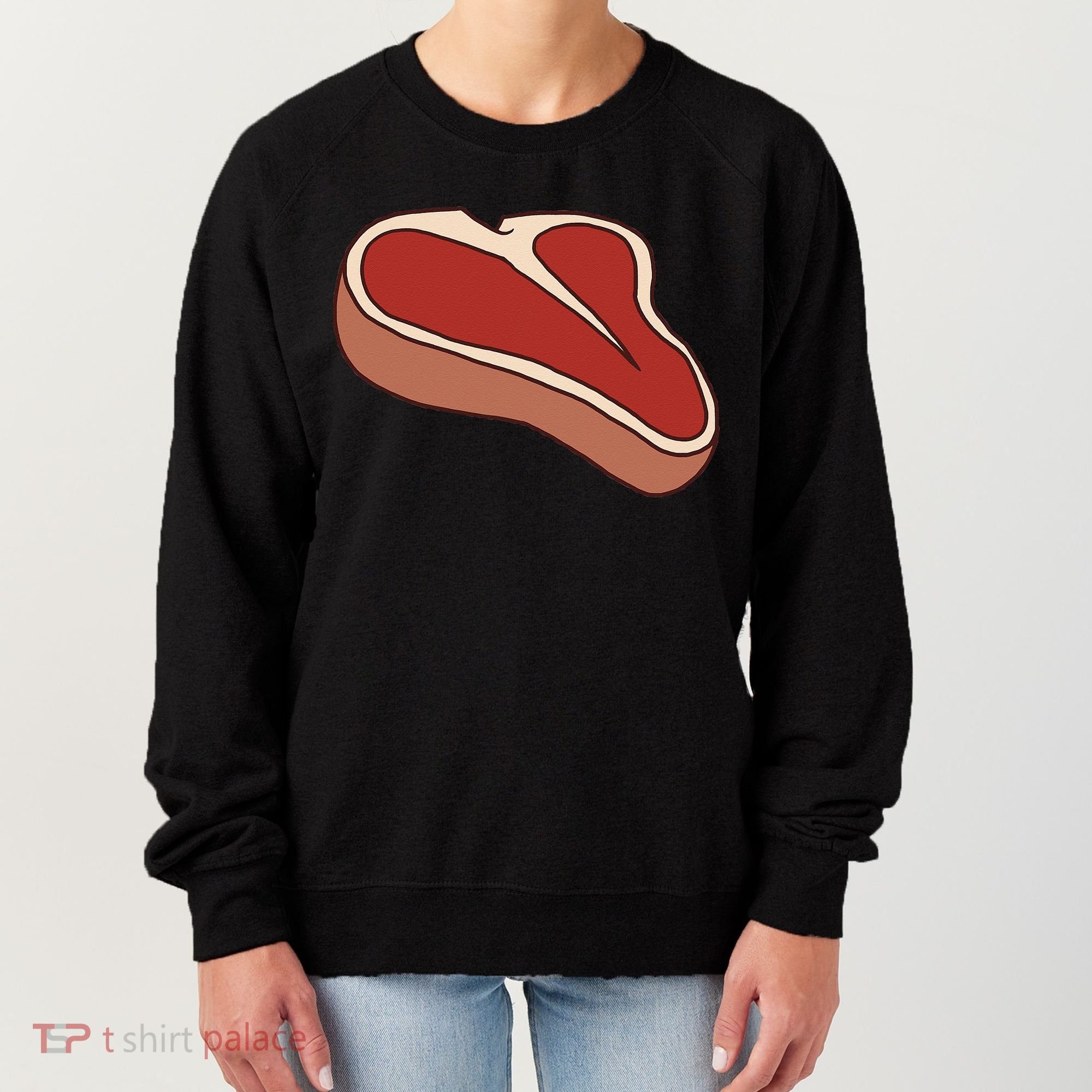 T Bone Steak Last Minute Halloween Costume Funny Gift Women's Sweatshirt