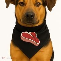 T Bone Steak Last Minute Halloween Costume Funny Gift USA-Made Doggie Bandana thumb 1
