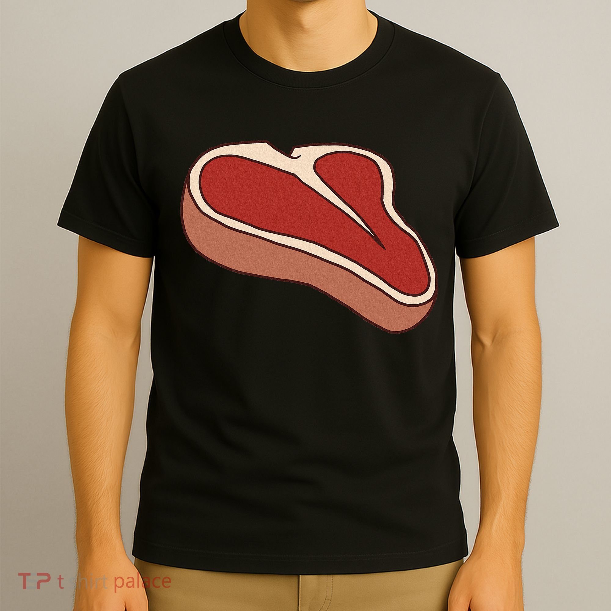 T Bone Steak Last Minute Halloween Costume Funny Gift T-Shirt
