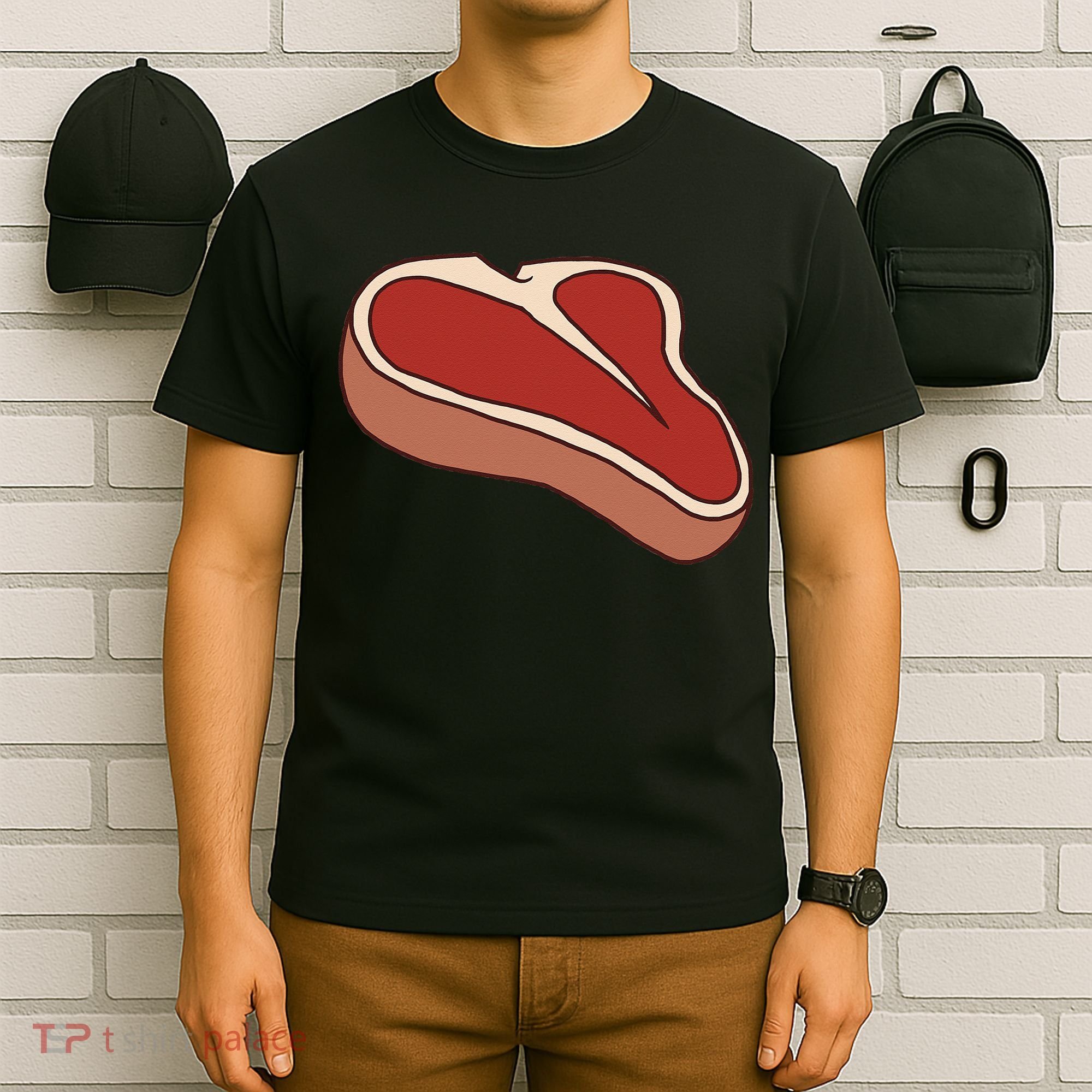 T Bone Steak Last Minute Halloween Costume Funny Gift T-Shirt