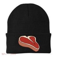 T Bone Steak Last Minute Halloween Costume Funny Gift Beanie thumb 0